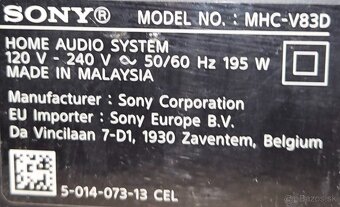 SONY MHC-83D - 3