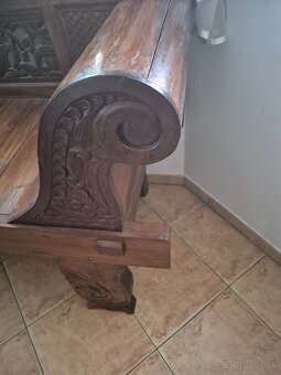 Drevená lavica z Bali - 3