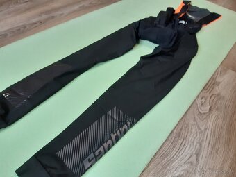Santini Adapt Wool nohavice s trakmi, čierna, L - 3