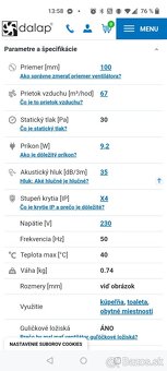 Dizajnový ventilátor do kúpeľne s trojlistou automatickou ža - 3