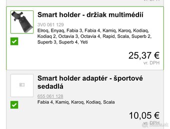 Smart holder - držiak multimédií Škoda (telefon, tablet) - 3