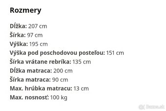 Vysoká posteľ IKEA - 3
