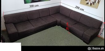 tmavohnedá sedacia súprava - 3