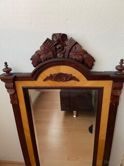 Zrkadlo starožitné drevené - 3