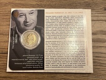 2€ autorská karta Dubček 2021 - 3