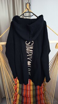 Dámsky sveter XL -XXL raz oblečený čierny - 3