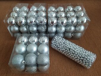 Set vianočných dekorácií - šedé - 3