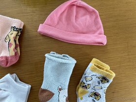 Ponožky pre dievčatko plus čiapočka novorodenecká - 3