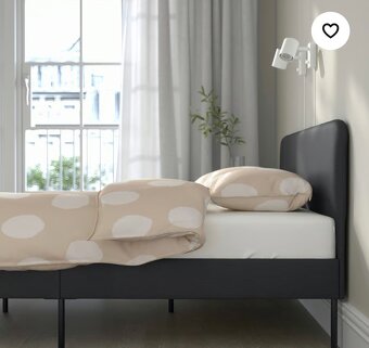 Čalúnený posteľný rám Ikea SLATTUM 140x200 - 3