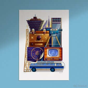 Grafika 95/65 výročie RTVS - Igor Majkút - 3