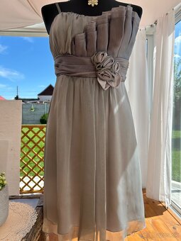 Predám sivé spoločenské šaty - 3