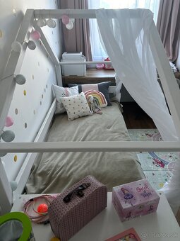 Domčekova posteľ Benlemi 90x200 + pristelka 90x190 - 3
