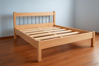 🛏️ Masívna manželská posteľ z jasena – 160 × 200 cm 🪵 - 3