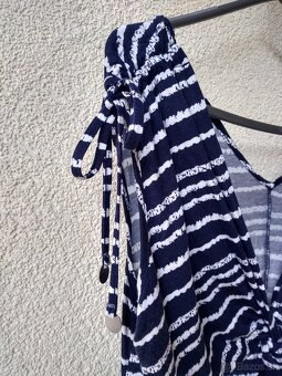 Letné tmavomodro-pásavé šaty M&S - 3