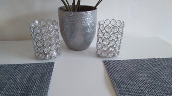 Strieborný kvetináč nádoba ako nový keramika porcelán - 3