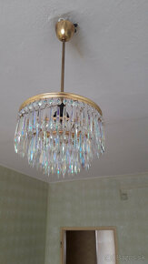 kryštálový luster, retro lampa - 3