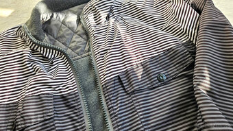 Pánska bunda na zips, GLO-STORY, sivá s bielymi pruhmi, M/L - 3