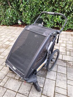 Predám Thule Chariot Sport 2 – Midnight Black (TOP STAV, pln - 3