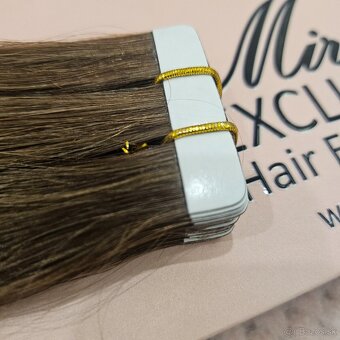 🖤 Tape-in predĺženie vlasov #6 – Hnedá - 3