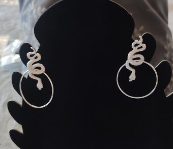 luxusné náušnice had - 3