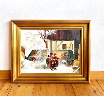 Starý obraz , olejomalba - 3