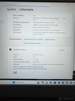 Herný notebook Asus TUF GAMING F15 - 3