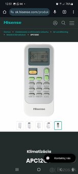 Predám mobilná klimatizácia hisense apc12 - 3