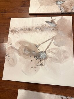 IKEA 3 veľké obrazy kvety - 3