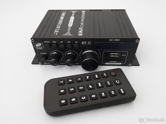 Zosilňovač 2x40W s bluetooth, USB, s adaptérom - 3