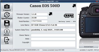 Digitálna zrkadlovka Canon 500D + objektív a príslušenstvo - 3