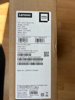 Predám herný notebook Lenovo LOQ 15IRH8 Storm Grey - 3