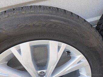 Originál disky VW Tiguan 215/65 R17 + zimné pneu Scorpion - 3