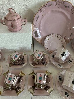 Ružový porcelán Thun Rosa šálky poháre čajník - 3
