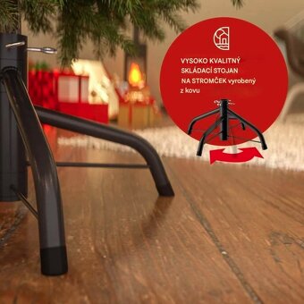 Umelý vianočný stromček 240 cm so stojanom - 1215 vetiev - 3