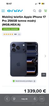 iPhone 17 Pro Deep Blue modrá 256gb ‼️ nova nerozbalena‼️ - 3