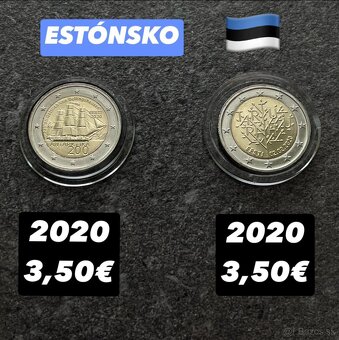 Euromince - pamätné dvojeurové mince Estónsko - 3