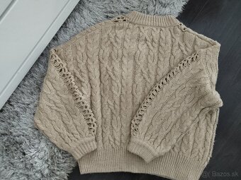 Hnedý vlnený pulóver L - zn. Pull&Bear - 3