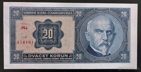 20 Korún ČSR rok 1926 - NEPERFOROVANÁ - 3