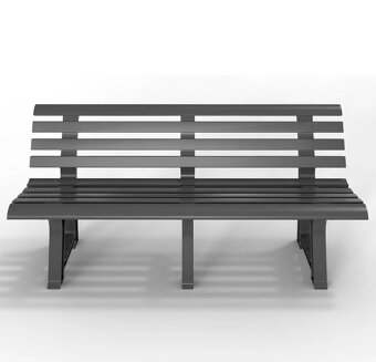 Záhradná plastová lavica orchidea antracit - 3