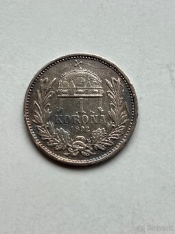 Predám vzácne 1 koruny 1892 kb - 3