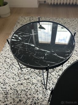 Elegantná čierna sada konferenčných stolíkov – moderný dizaj - 3