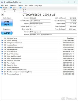 PREDÁM 2TB NVMe SSD DISK CRUCIAL CT2000P5SSD8 - 3