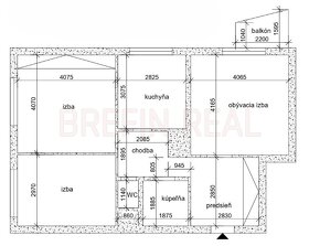 REZERVOVANÉ- BREFIN REAL - Veľký 3.i. byt-74 m2+3 m2 balkón - 3