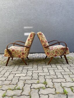 Retro kreslá Halabala štýl – pevné, pôvodný stav (2 ks) - 3