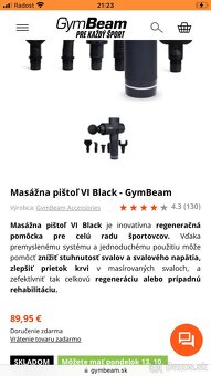 Masážna pištoľ VI Black - GymBeam - 3