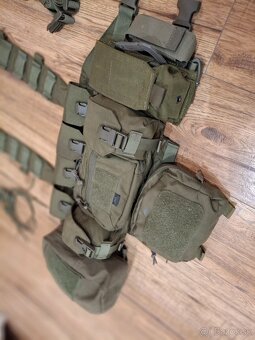 Helikon chest rig Guardian Recce zelený, plne vybavený - 3