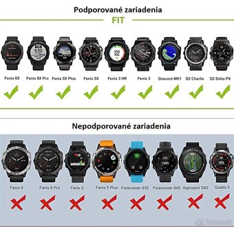 NOVE - Garmin Fenix 8/7x Pro/7x/6x/5x 26mm naramky remienky - 3