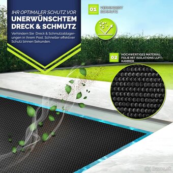 tillvex® Solárna plachta 450×220 cm – čierna, obdĺžniková - 3