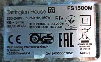 Elektrický krájač Tarrington House FS 1500 M - 3