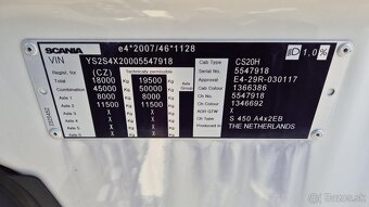 Prodám SCANIA S450 N323 LOW DECK EURO 6 - 3